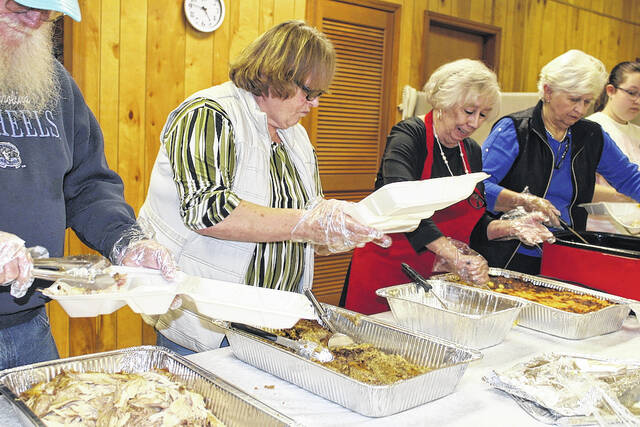 
			
				                                Polkton Baptist Church host their community Thanksgiving dinner.
                                 Hannah Barron | Anson Record

			
		