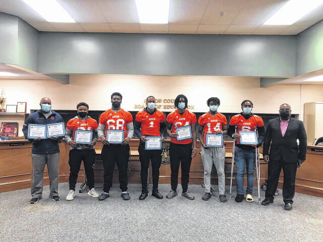 
			
				                                The BOE recognizes Anson schools’ sports teams.
                                 Contributed photo

			
		